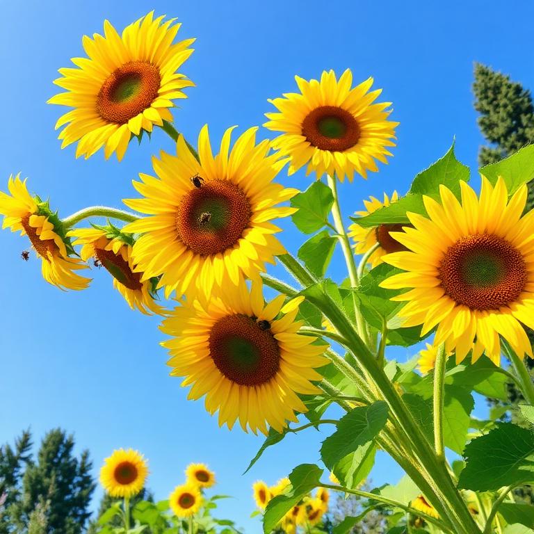 The bees are louder than the lawnmower